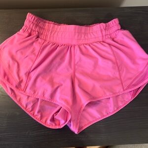 Size 4 Pink Lululemon 2.5 Hotty Hot Shorts
